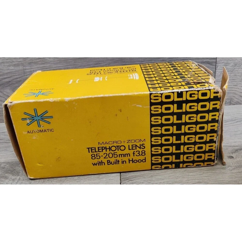 Vintage Soligor 85-205mm f3.8 Zoom Lens Canon FD Mount w/ Original Box PARTS